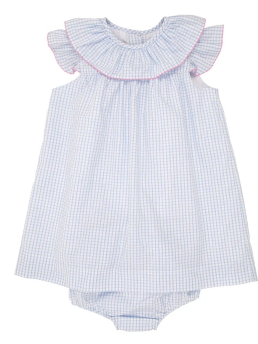 TBBC Beaufort Bonnet 18-24m Dorothy's Day Dress Beale Street Blue Windowpane